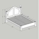 Ver imagem 5 de Cama Casal Clássica 140cm 100% Madeira Maciça Linha Ouro Marrom/Café