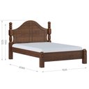 Ver imagem 3 de Cama Casal Clássica 140cm 100% Madeira Maciça Linha Ouro Marrom/Café