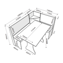 Ver imagem 3 de Canto Alemão Fritz com 2 Cadeiras Brisa Mel/marfim - Casa Giulia