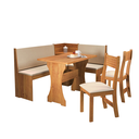 Ver imagem 2 de Canto Alemão Fritz com 2 Cadeiras Brisa Mel/marfim - Casa Giulia