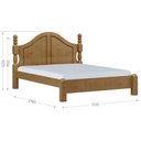 Ver imagem 3 de Cama Queen Clássica 160cm 100% Madeira Maciça Linha Ouro Marrom/Freijó