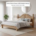Ver imagem 5 de Cama Queen Clássica 160cm 100% Madeira Maciça Linha Ouro Marrom/Freijó