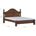 Ver imagem 3 de Cama Queen Clássica 160cm 100% Madeira Maciça Linha Ouro Marrom/Café