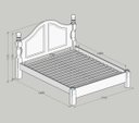 Ver imagem 4 de Cama Queen Clássica 160cm 100% Madeira Maciça Linha Ouro Marrom/Café