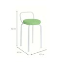 Ver imagem 2 de Banco Baixo Premium 47 cm para Cozinha Verde/Branco