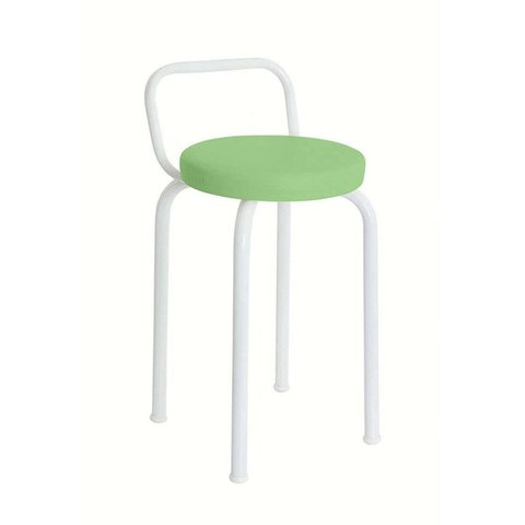 Banco Baixo Premium 47 cm para Cozinha Verde/Branco