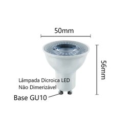 Lâmpada Led Dicroica 4,8w Gu10 Mr16 6500k Save Energy Se-130.1100 Luz Branca 6500k 12 - 2