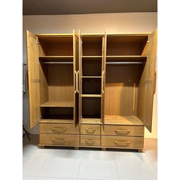 Guarda-Roupa Bipartido 5 Portas 6 Gavetas em Madeira Maciça Linha Ouro  - 8