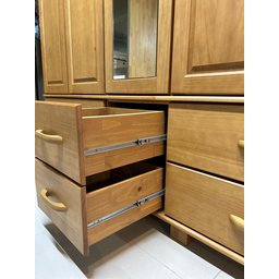 Guarda-Roupa Bipartido 5 Portas 6 Gavetas em Madeira Maciça Linha Ouro  - 6