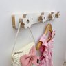 1 Cabideiro Parede Infantil Pendurador Roupas Jardim Flor:branco - 3