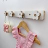 1 Cabideiro Parede Infantil Pendurador Roupas Jardim Flor:branco - 4