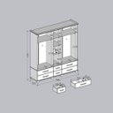 Ver imagem 7 de Guarda-Roupa Bipartido 5 Portas 6 Gavetas 100% Madeira Maciça Linha Ouro