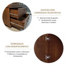 Ver imagem 6 de Guarda-Roupa Bipartido 5 Portas 6 Gavetas 100% Madeira Maciça Linha Ouro Marrom/Café