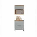 Ver imagem 2 de Cozinha Modulada 2 Peças Nesher Marquesa Ripado 100% Mdf