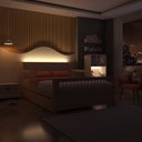 Ver imagem 2 de Bicama Casal Infantil Reversível em LED com Rattan e Grade Palito Wave Casatema MadeiraOriginals