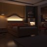 Bicama Casal Wave Infantil Reversível em Led com Rattan e Grade de Proteção Palito Casatema - 2