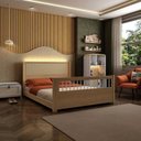 Ver imagem 7 de Bicama Casal Infantil Reversível em LED com Rattan e Grade Palito Wave Casatema MadeiraOriginals