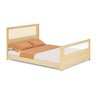 Bicama Casal Wave Infantil Reversível em Led com Rattan e Grade de Proteção Palito Casatema - 11