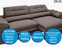 Ver imagem 3 de Sofá Zeus 1,90M Retrátil e Reclinável Velosuede Chocolate - Netsofás