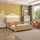 Ver imagem 7 de Bicama Casal Wave Juvenil Reversível em LED com Rattan, Peseira Palito Casatema MadeiraOriginals