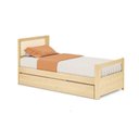 Ver imagem 3 de Bicama Solteiro Wave Juvenil Reversível em LED com Rattan, Peseira Palito Casatema MadeiraOriginals Bege/Marrom/Branco