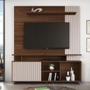 Ver imagem 2 de Estante Home para TV até 65 Polegadas Serrano JCM Móveis Avelã/Off