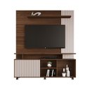Ver imagem 1 de Estante Home para TV até 65 Polegadas Serrano JCM Móveis Avelã/Off