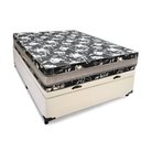 Ver imagem 5 de Cama Base Box Baú Casal Super Black Sintético Bege + Colchão Casal Super Black D33 28x138x188