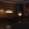 Cama Solteiro Wave Juvenil Reversível Led com Rattan, Grade de Proteção e Peseira Palito Casatema - 3