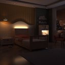Ver imagem 4 de Cama Infantil Montessoriana Reversível LED Rattan e Grade de Proteção Wave Casatema MadeiraOriginals Bege/Marrom