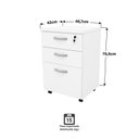 Ver imagem 6 de Escrivaninha Mesa Escritório em L com Gaveteiro 3 Gavetas com Chave 120cmx150cm