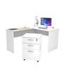 Escrivaninha Mesa Escritório em L com Gaveteiro com Chave 120cmx150cm 150cm - 4