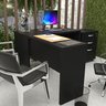 Escrivaninha Mesa Escritório em L com Gaveteiro 3 Gavetas com Chave 120cmx150cm - 3