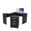 Ver imagem 4 de Escrivaninha Mesa Escritório em L com Gaveteiro 3 Gavetas com Chave 120cmx150cm