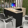 Escrivaninha Mesa Escritório em L com Gaveteiro com Chave 120cmx150cm 150cm - 3