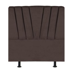 Cabeceira Cama Casal Box Estofada 140 cm Belgica Corino:Marrom - 1