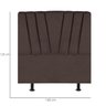 Cabeceira Cama Casal Box Estofada 140 cm Belgica Corino:Marrom - 3