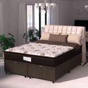 Ver imagem 6 de Cama Box Baú Colchão Casal Queen Probel Molas Granville 158x69cm Marrom/branco Marrom