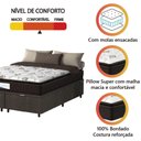 Ver imagem 2 de Cama Box Baú Colchão Casal Queen Probel Molas Granville 158x69cm Marrom/branco Marrom