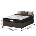Ver imagem 4 de Cama Box Baú Colchão Casal Queen Probel Molas Granville 158x69cm Marrom/branco Marrom