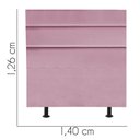 Ver imagem 3 de Cabeceira Estofada Argentina 140cm Casal Para Cama Box Quarto Suede Rosa Bebê - Gat Magazine