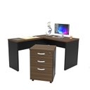 Ver imagem 4 de Escrivaninha Mesa Escritório em L com Gaveteiro 3 Gavetas com Chave 120cmx150cm