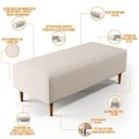 Ver imagem 6 de Kit 02 Puffs Bali W01 Pés Palito 120x50 Cm Linho Cru