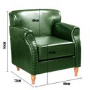 Ver imagem 7 de Poltrona Chesterfield Classica Londres Cadeira Luxo Retrô - Couríssimo Verde 075