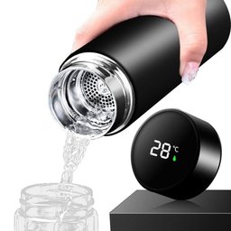 Garrafa Térmica Inox 500ml Quente Frio Tampa Preto Nº2 - 4