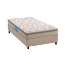 Ver imagem 1 de Cama Box Solteiro: Colchão Espuma D45 Probel Guarda Costas + Base Crc Suede Clean(88x188)