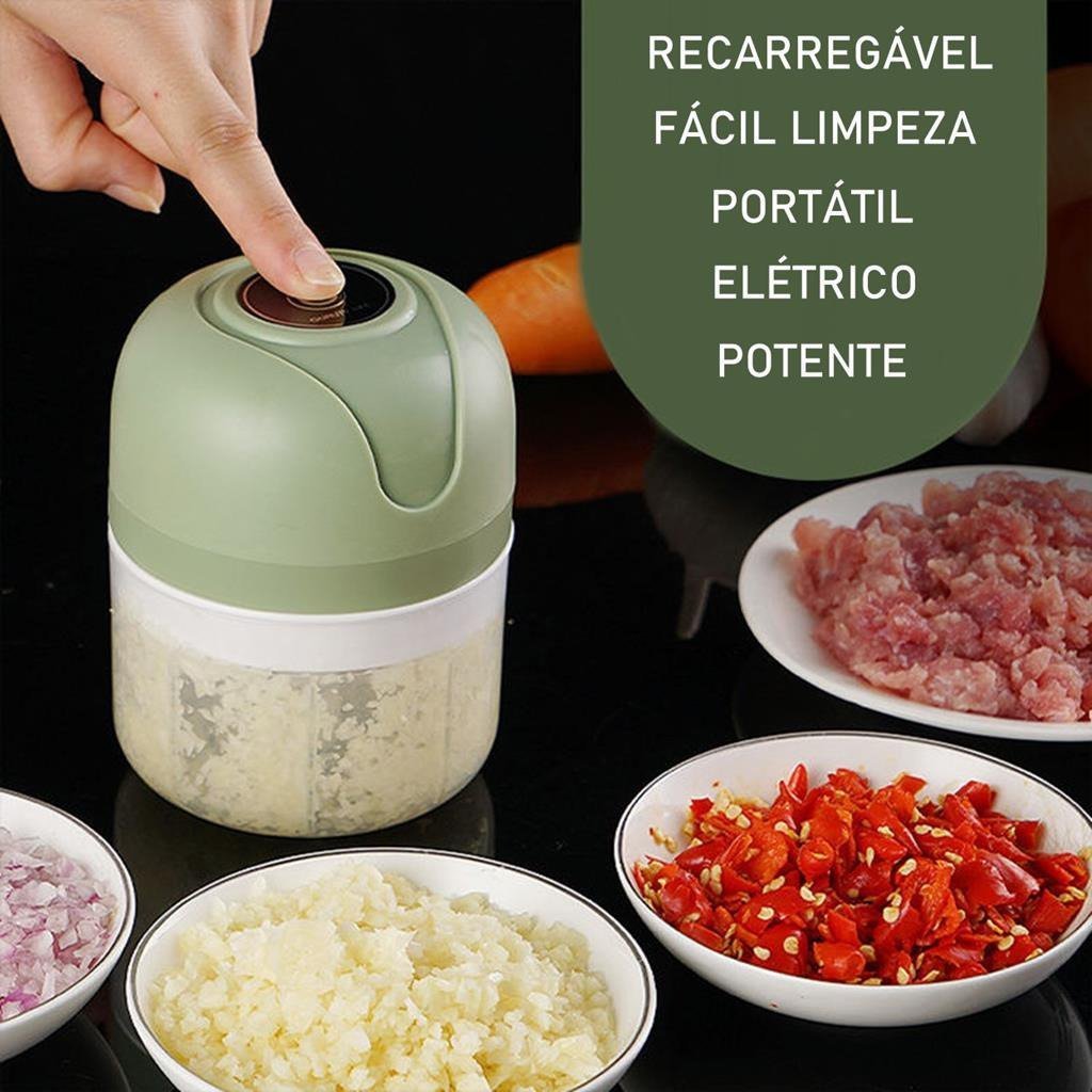 Mini Processador Elétrico Triturador Picador Alho Legumes - 5