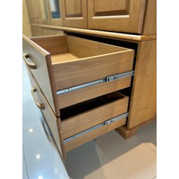 Guarda-Roupa Bipartido 6 Portas 6 Gavetas em Madeira Maciça Linha Ouro  - 8