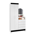 Ver imagem 4 de Guarda-roupa Cômoda Albatroz Capri 2 Portas 4 Gavetas Correr com Espelho