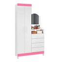 Ver imagem 5 de Guarda-roupa Cômoda Albatroz Capri 2 Portas 4 Gavetas Correr com Espelho